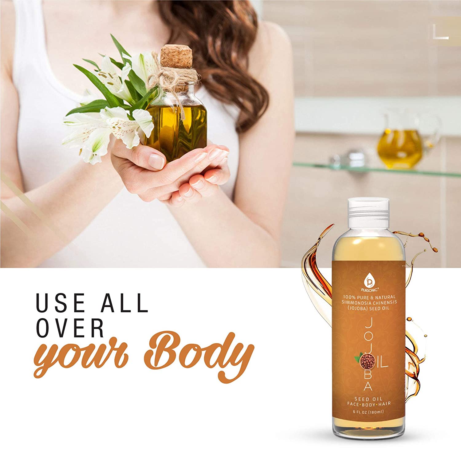 Pursonic Golden Jojoba Oil 6 Oz