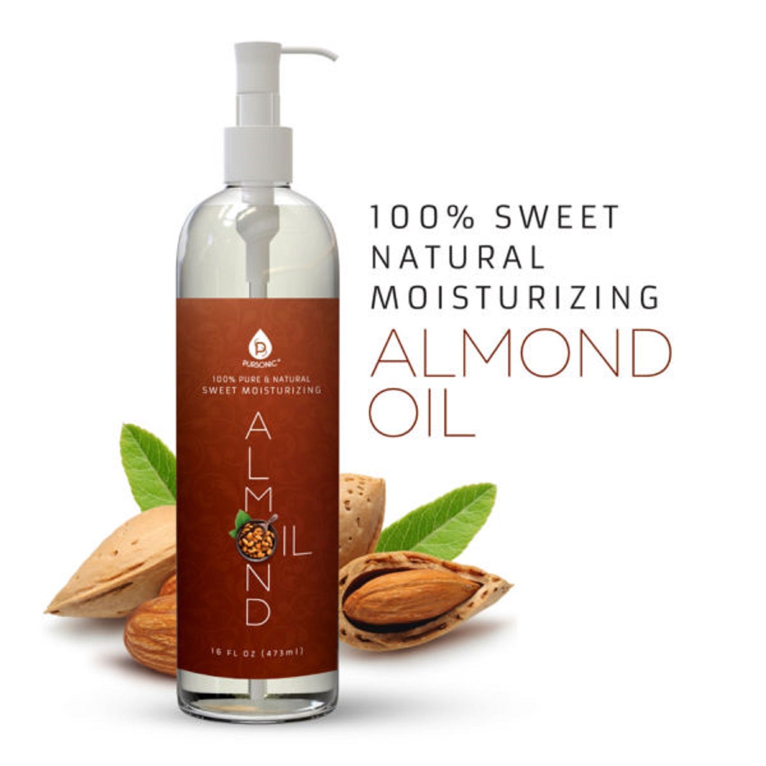 Pursonic Sweet Almond Oil 16 Oz.