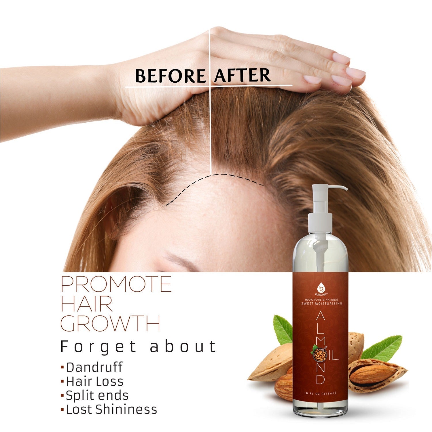 Pursonic Sweet Almond Oil 16 Oz.